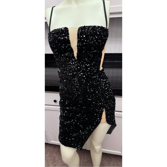 Love & lemonade sequin mini dress M fits small/medium - Picture 7 of 10